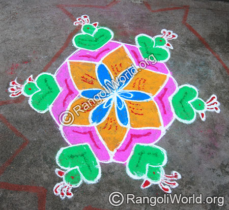 Parrot Rangoli